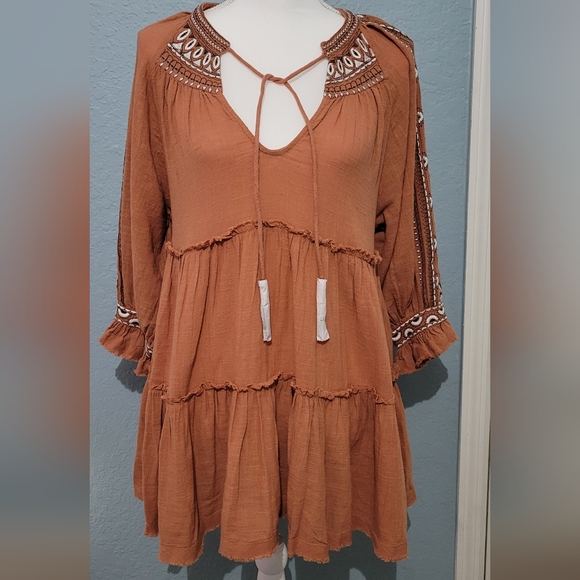 Free People Dreamweaver Embroidered Tunic - Picture 4 of 9